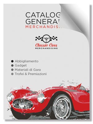 Catalogo abbigliamento, gadget e accessori per gare e raduni auto storiche
