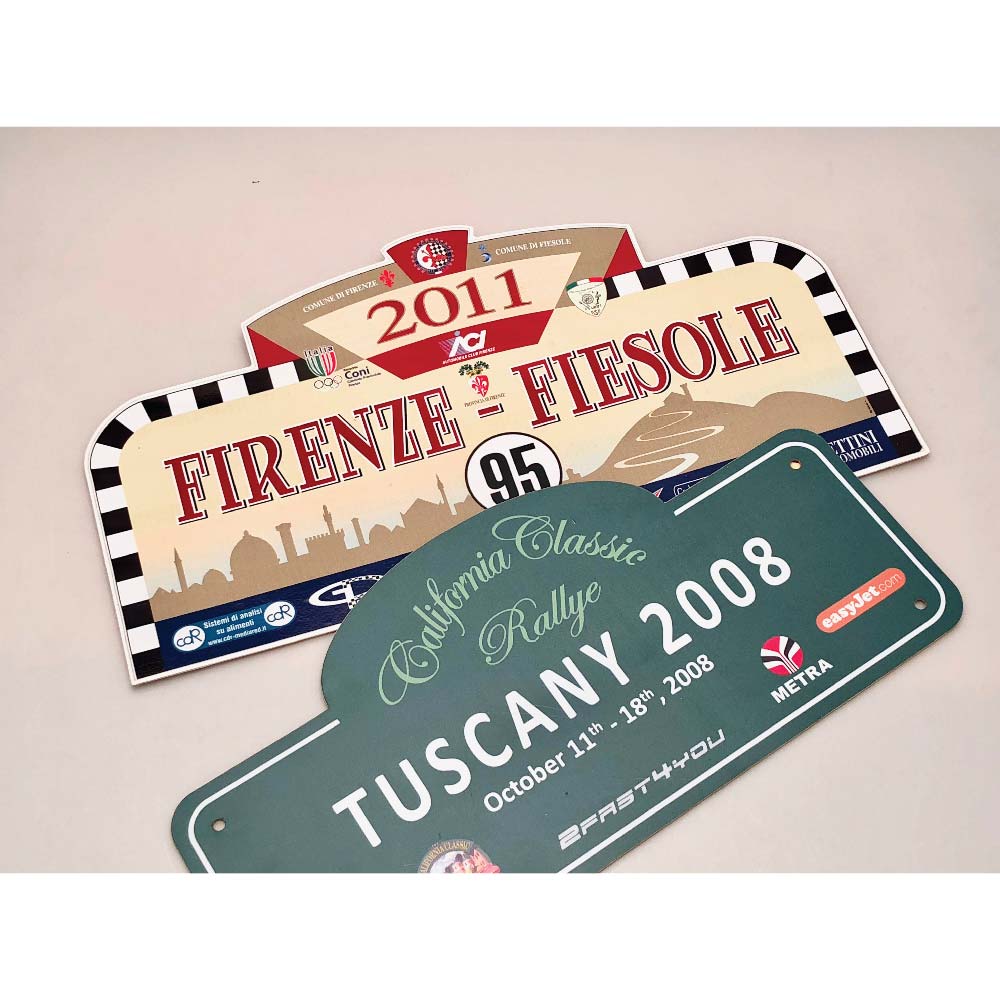 Codice: CCGE008. Targa sagomata realizzata su supporto rigido. Stampa a colori solo fronte. Materiale non adesivo. Ideale come ricordo durante le gare